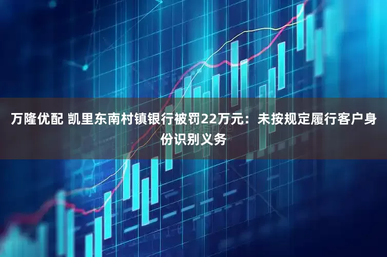 万隆优配 凯里东南村镇银行被罚22万元：未按规定履行客户身份识别义务