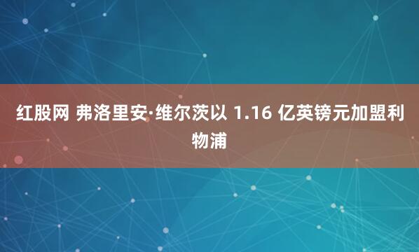红股网 弗洛里安·维尔茨以 1.16 亿英镑元加盟利物浦