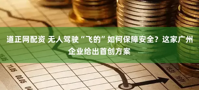 道正网配资 无人驾驶“飞的”如何保障安全？这家广州企业给出首创方案